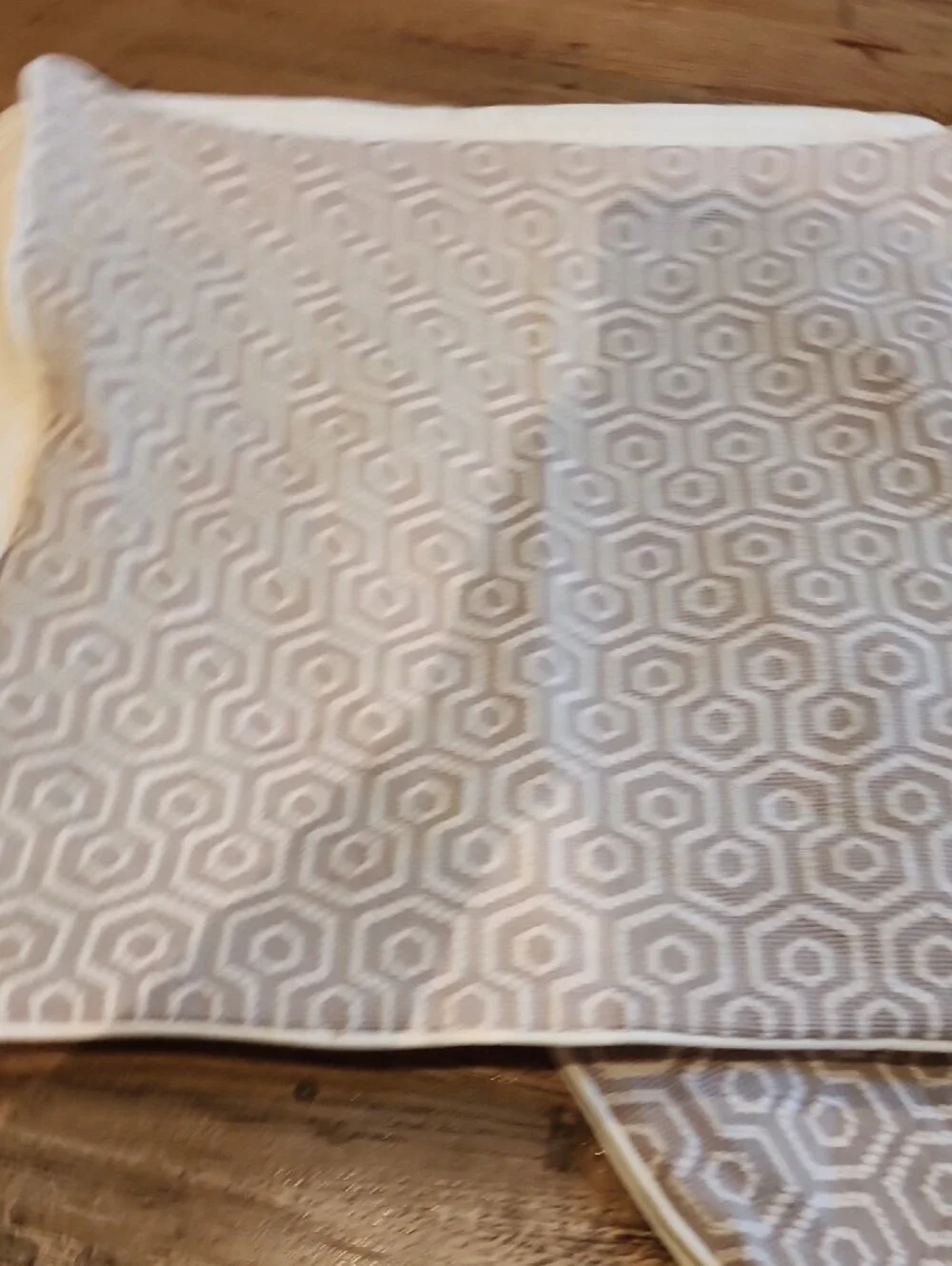 Geometric Hexagon 20x20 Accent Pillow Covers - Cream Beige